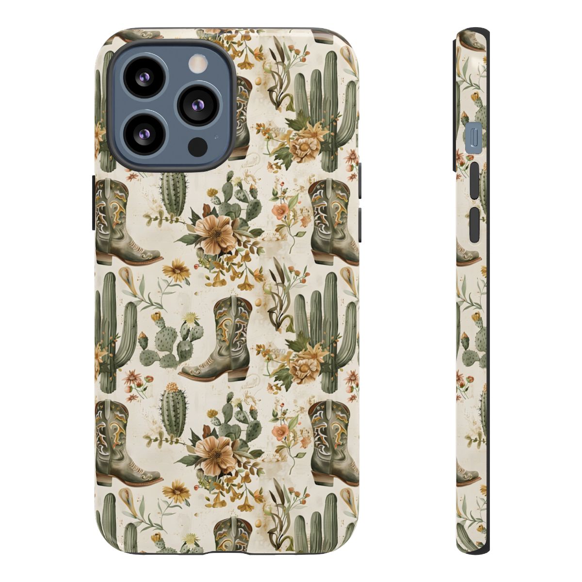 Sage Boots and Flowers Tough Case