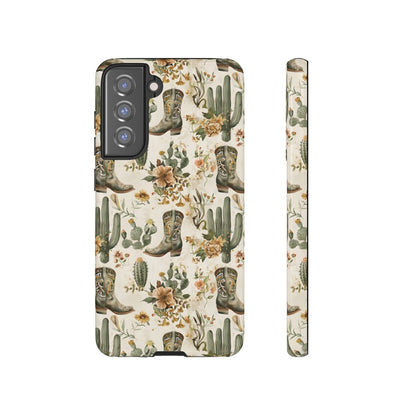 Sage Boots and Flowers Tough Case