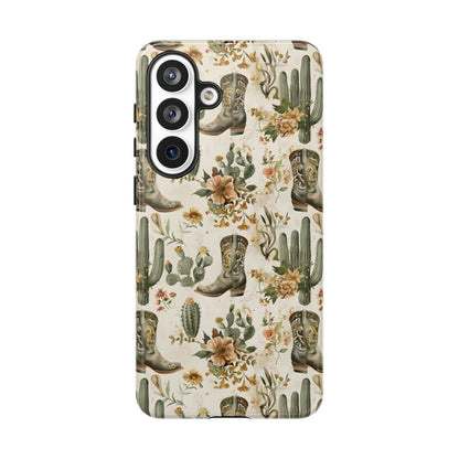 Sage Boots and Flowers Tough Case