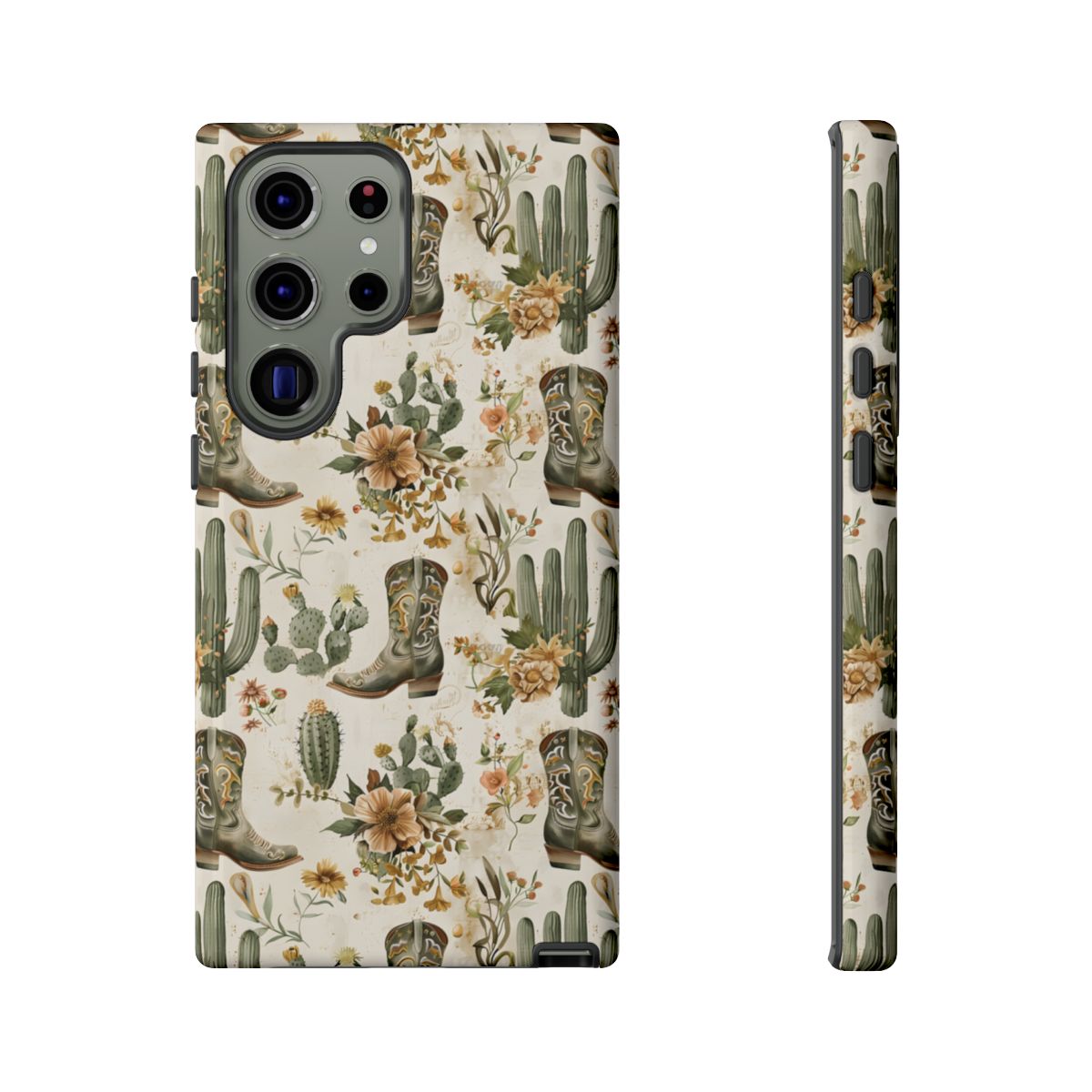 Sage Boots and Flowers Tough Case