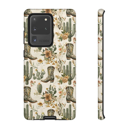 Sage Boots and Flowers Tough Case