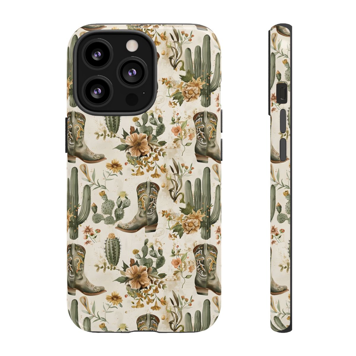 Sage Boots and Flowers Tough Case