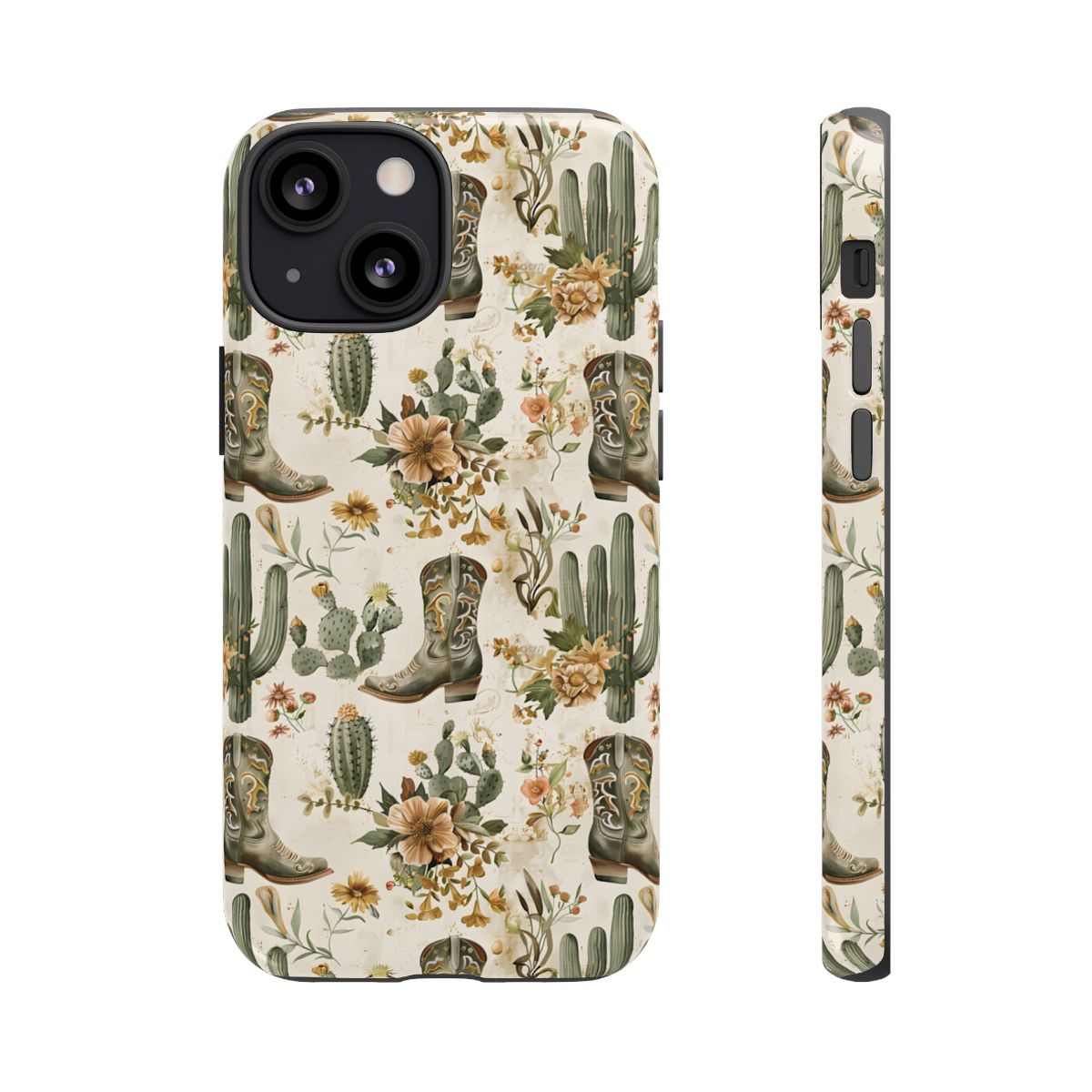 Sage Boots and Flowers Tough Case