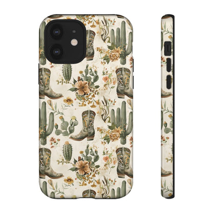 Sage Boots and Flowers Tough Case