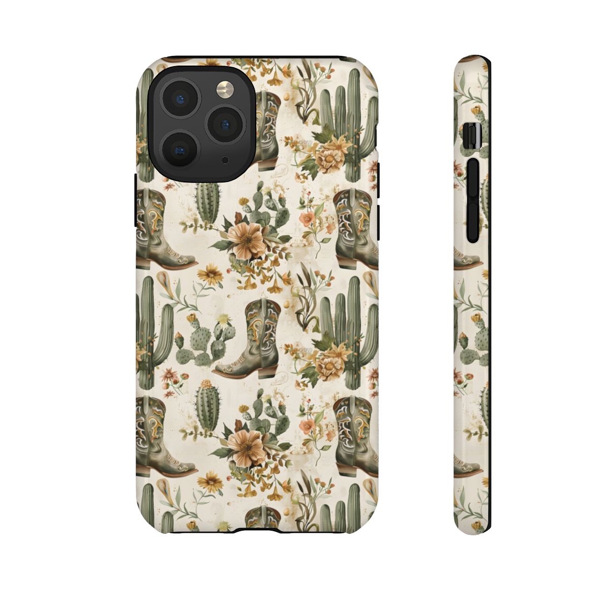 Sage Boots and Flowers Tough Case