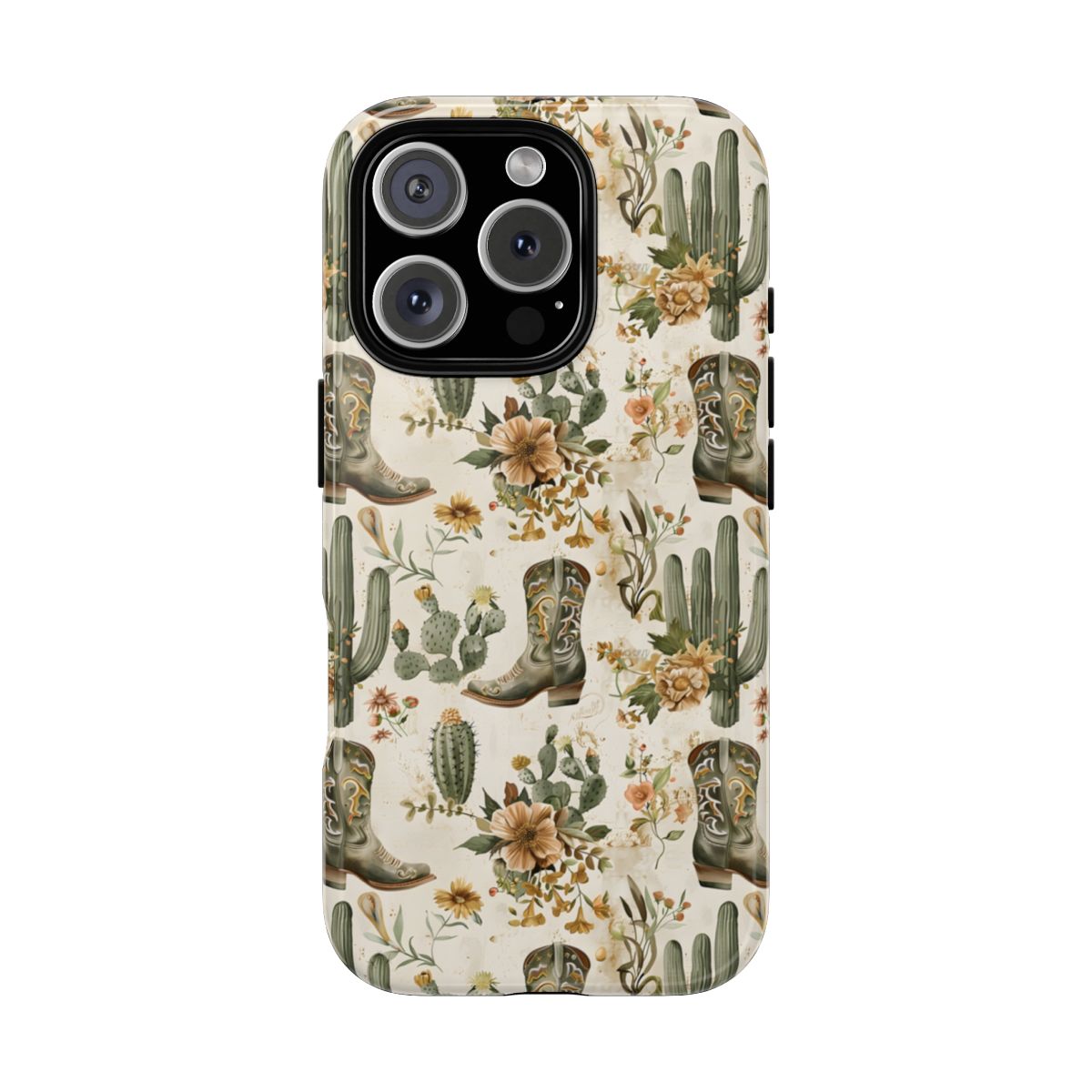 Sage Boots and Flowers Tough Case