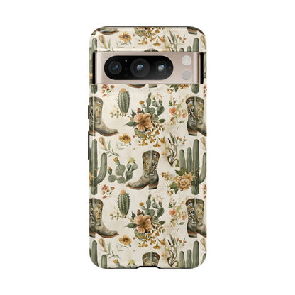 Sage Boots and Flowers Tough Case