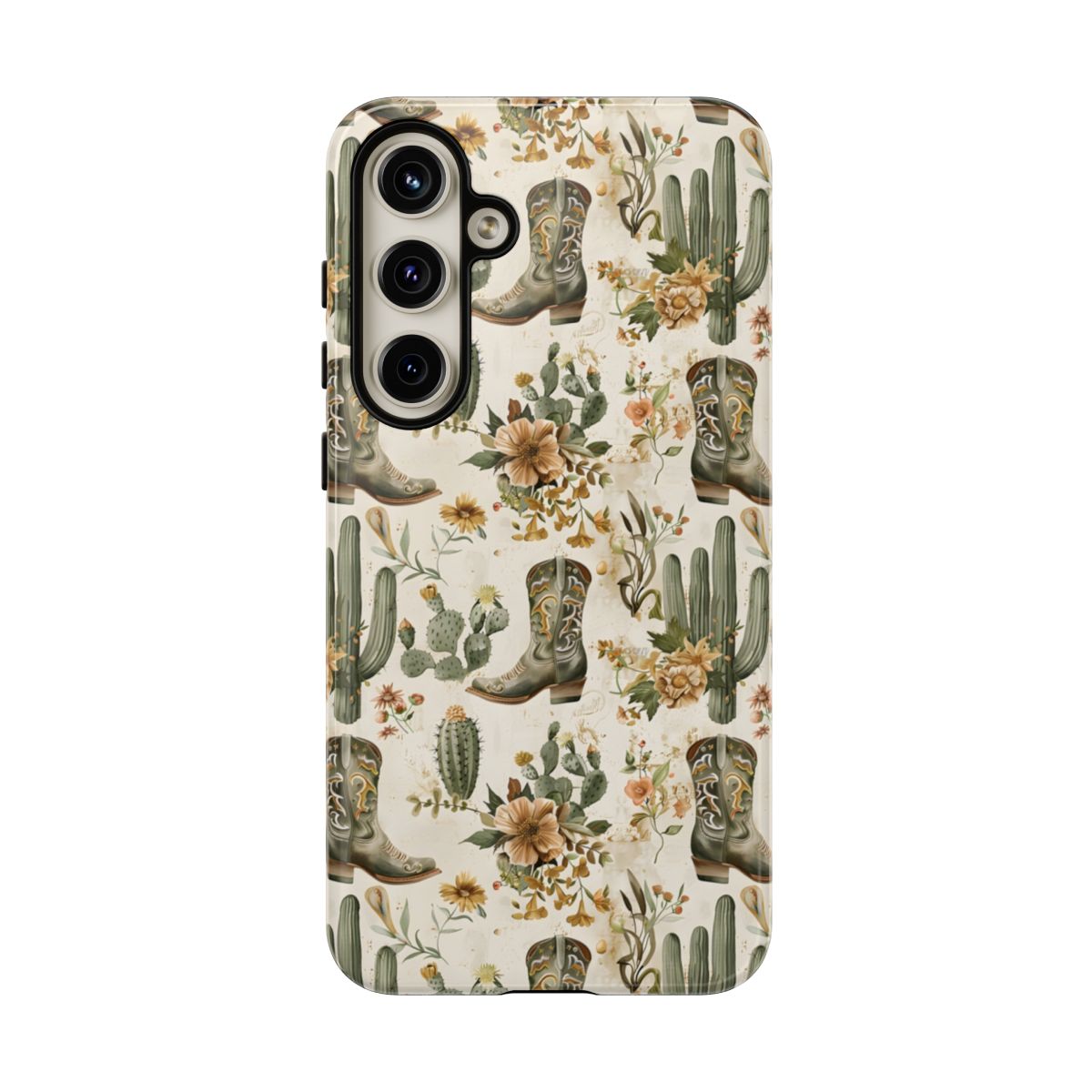 Sage Boots and Flowers Tough Case