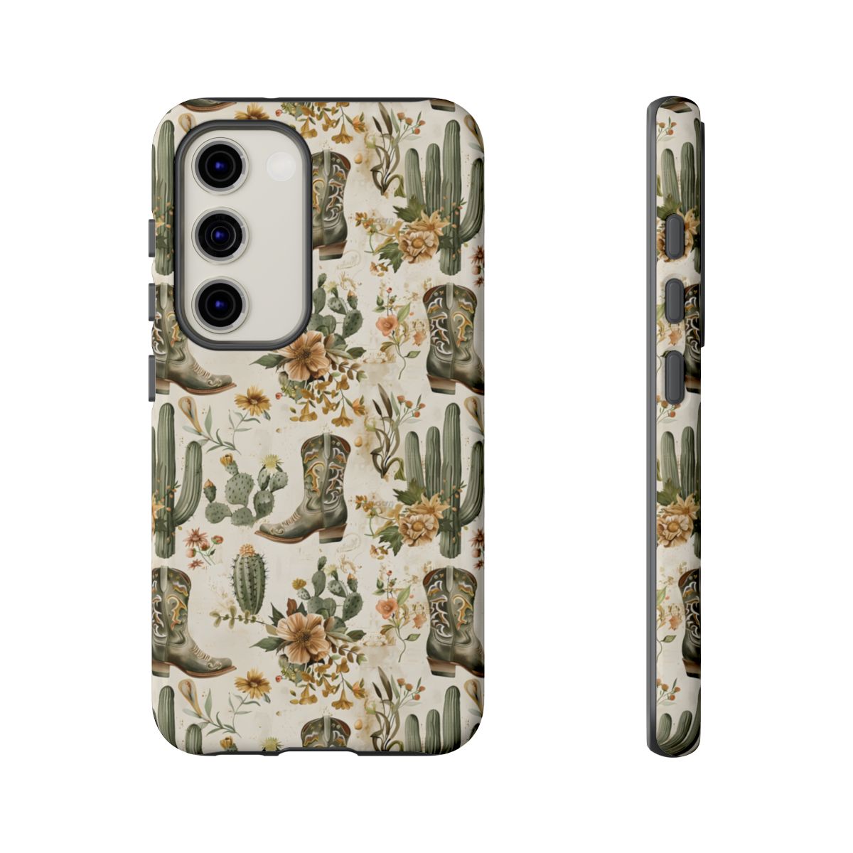Sage Boots and Flowers Tough Case