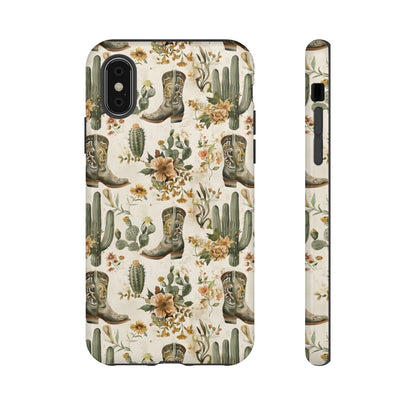 Sage Boots and Flowers Tough Case