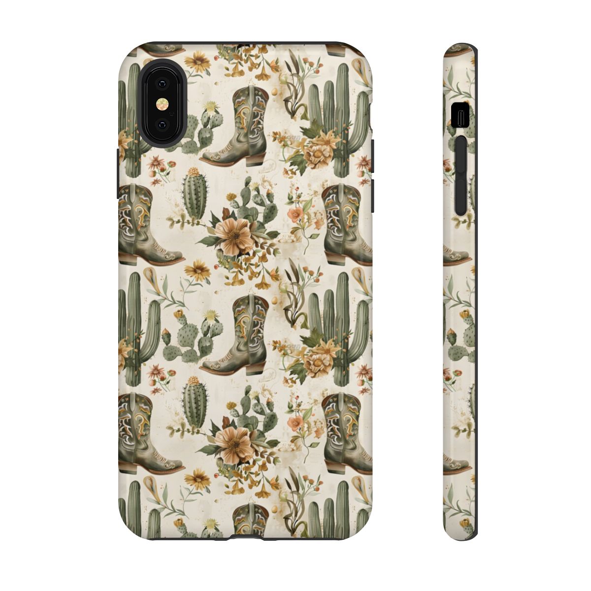 Sage Boots and Flowers Tough Case