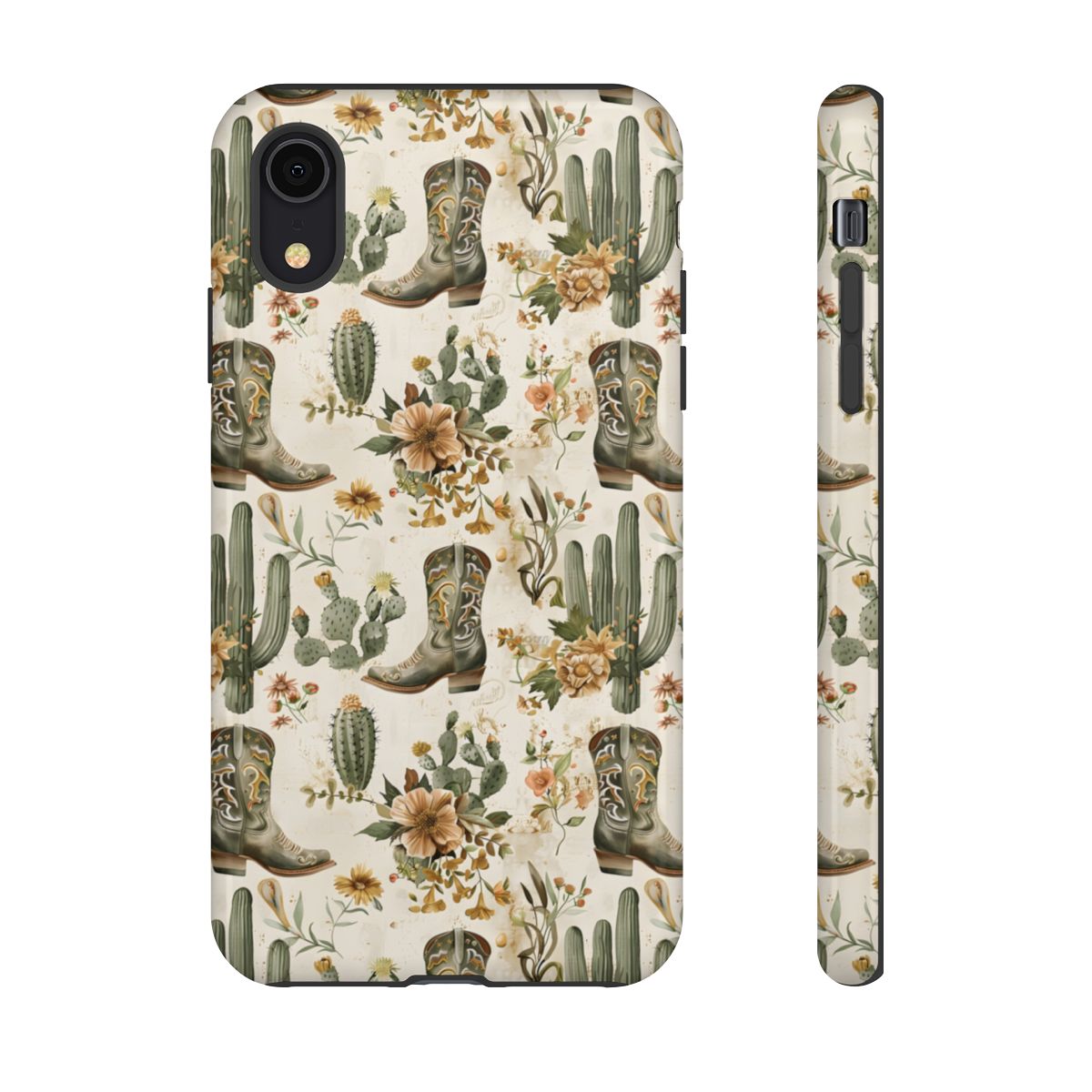Sage Boots and Flowers Tough Case