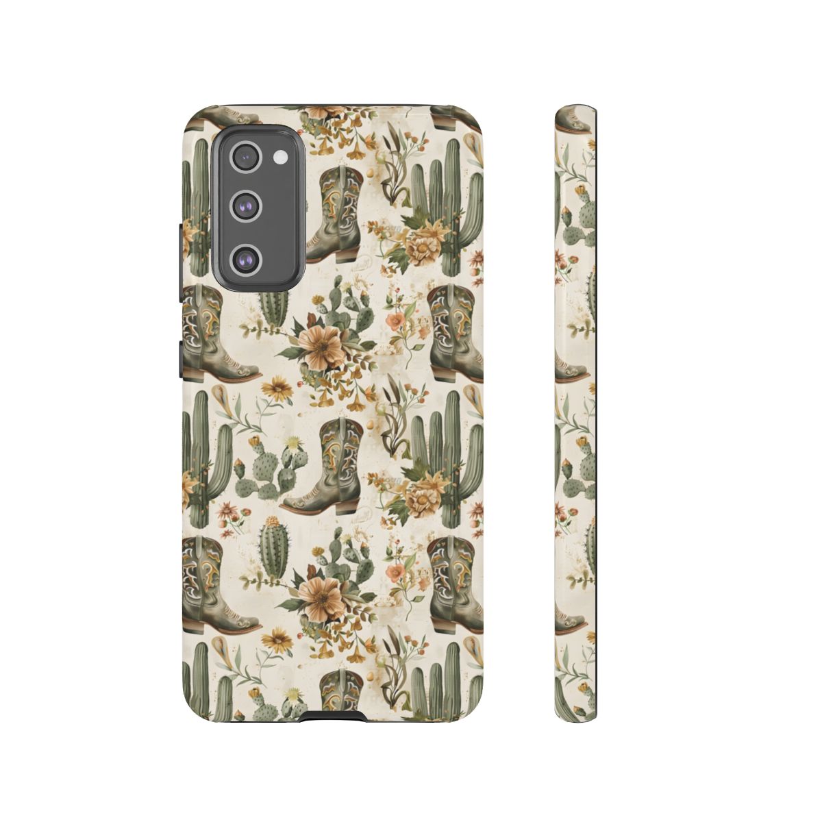 Sage Boots and Flowers Tough Case