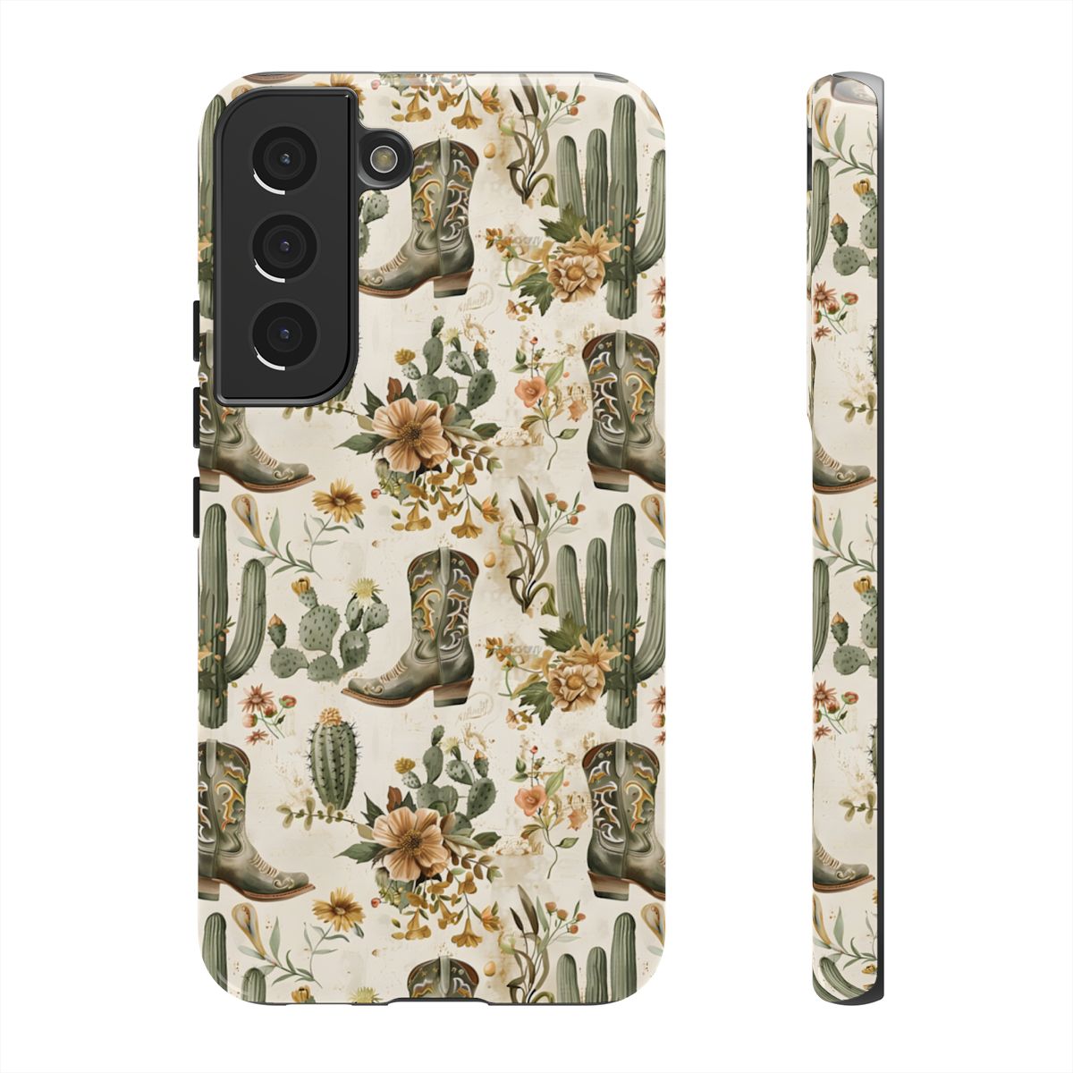 Sage Boots and Flowers Tough Case