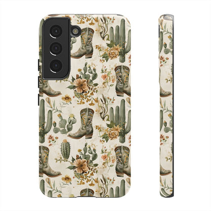Sage Boots and Flowers Tough Case