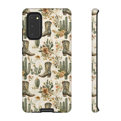 Sage Boots and Flowers Tough Case