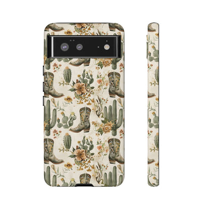 Sage Boots and Flowers Tough Case