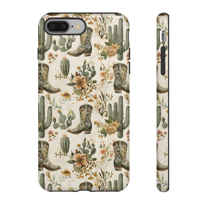 Sage Boots and Flowers Tough Case
