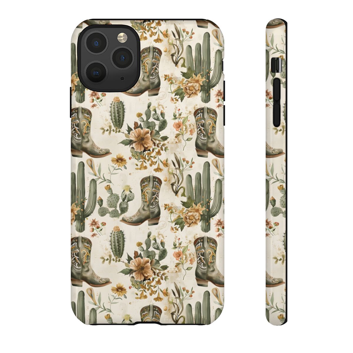 Sage Boots and Flowers Tough Case