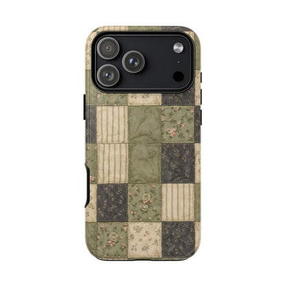 Sage Floral Patchwork Tough Case - iPhone 18 Pro Max