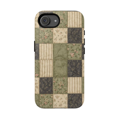 Sage Floral Patchwork Tough Case - iPhone 17e