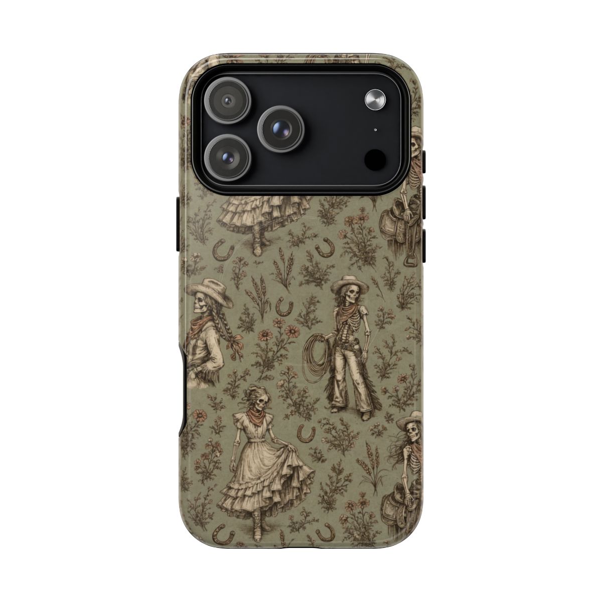 Skeleton Cowgirl Toile Magnetic Case - iPhone 18 Pro Max