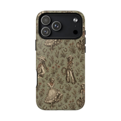 Skeleton Cowgirl Toile Magnetic Case - iPhone 18 Pro Max