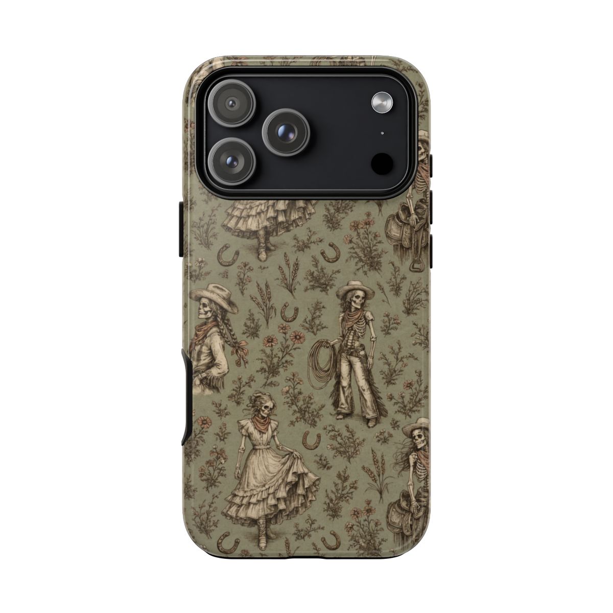 Skeleton Cowgirl Toile Tough Case - iPhone 18 Pro Max