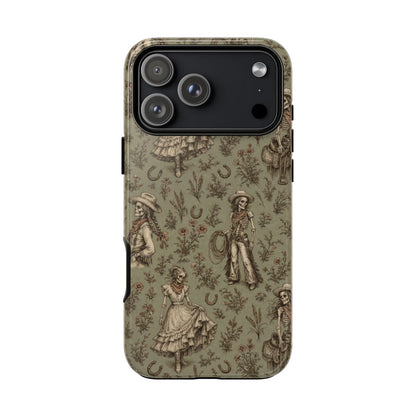 Skeleton Cowgirl Toile Tough Case - iPhone 18 Pro Max