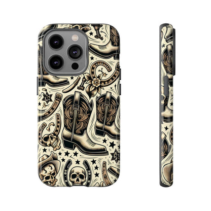 Skulls Boots Horseshoes Tough Case