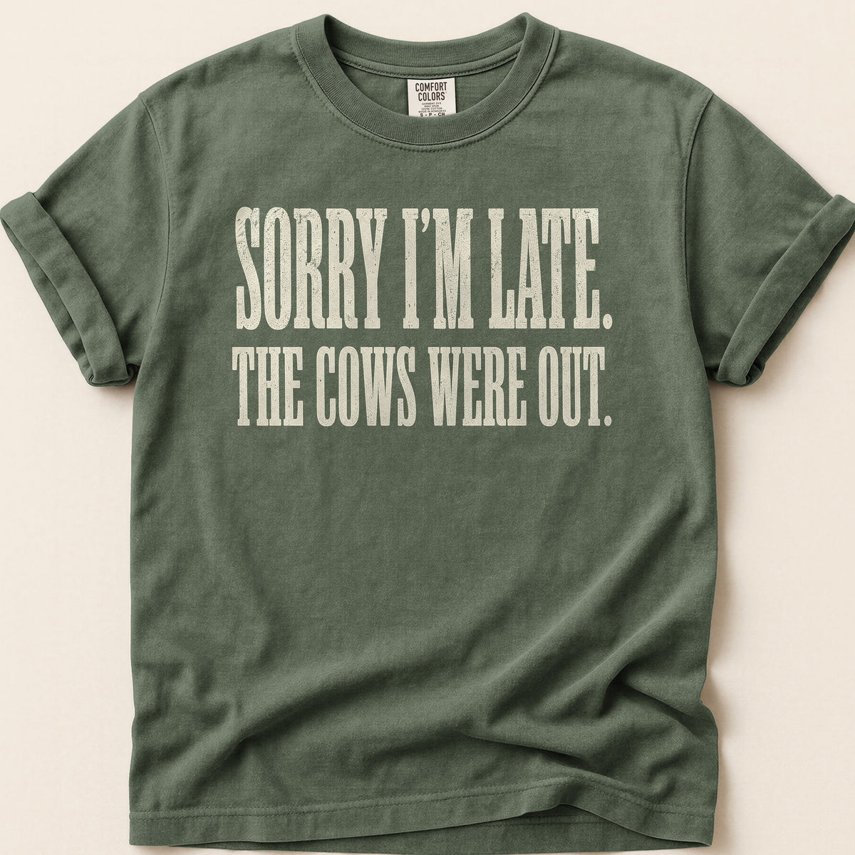 Sorry Im Late T-shirt on Moss