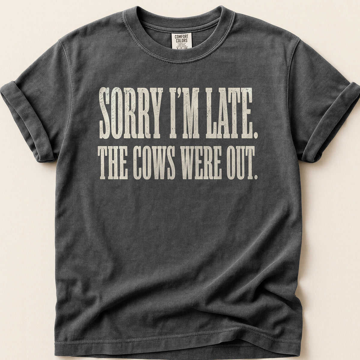Sorry Im Late T-shirt on Pepper
