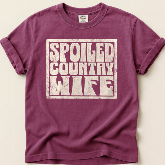 Spoiled Country Wife Vintage T-shirt on Berry