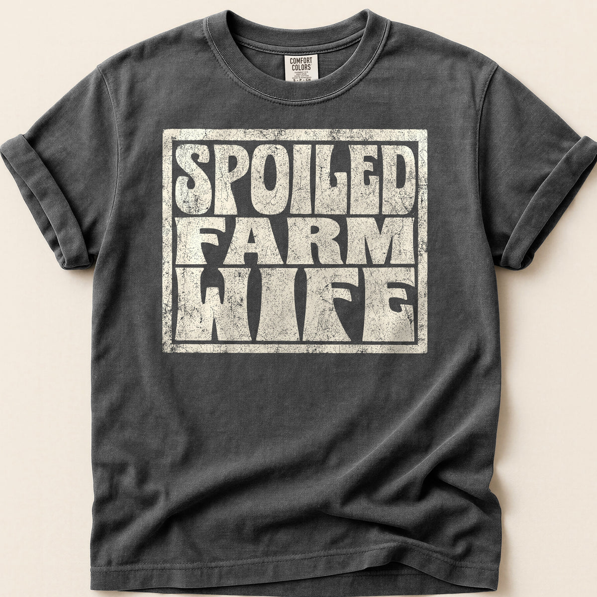 Spoiled Farm Wife T-shirt on Pepper