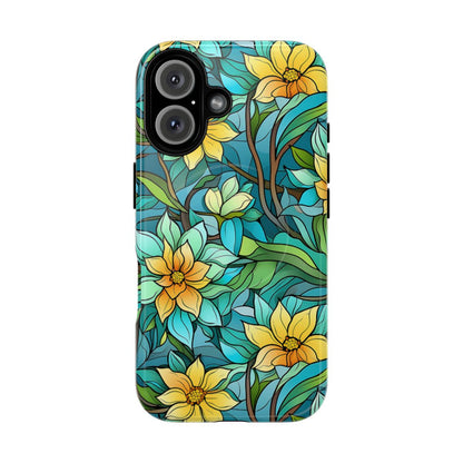 Stained Glass Yellow Flowers Magnetic Case