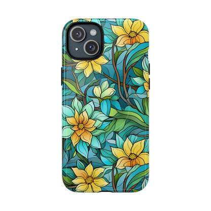 Stained Glass Yellow Flowers Magnetic Case