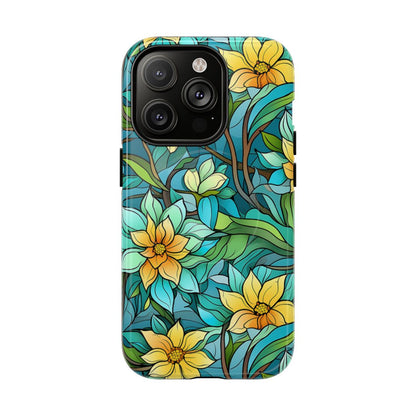 Stained Glass Yellow Flowers Magnetic Case