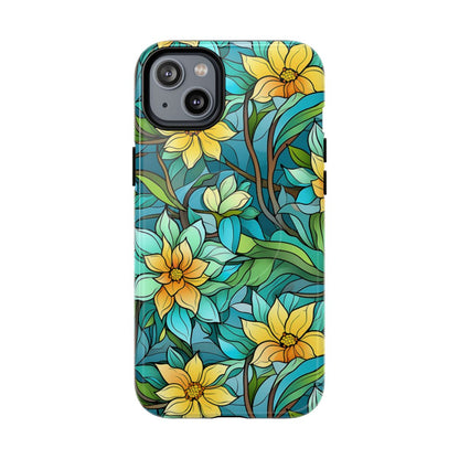 Stained Glass Yellow Flowers Magnetic Case