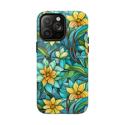 Stained Glass Yellow Flowers Magnetic Case