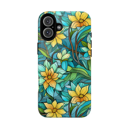 Stained Glass Yellow Flowers Magnetic Case