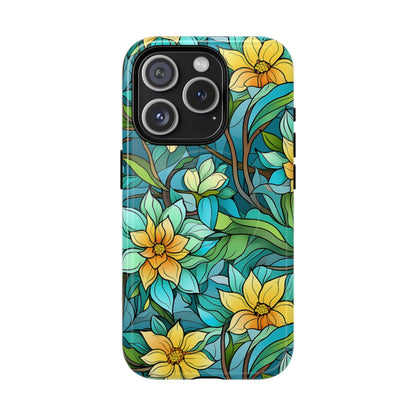 Stained Glass Yellow Flowers Magnetic Case
