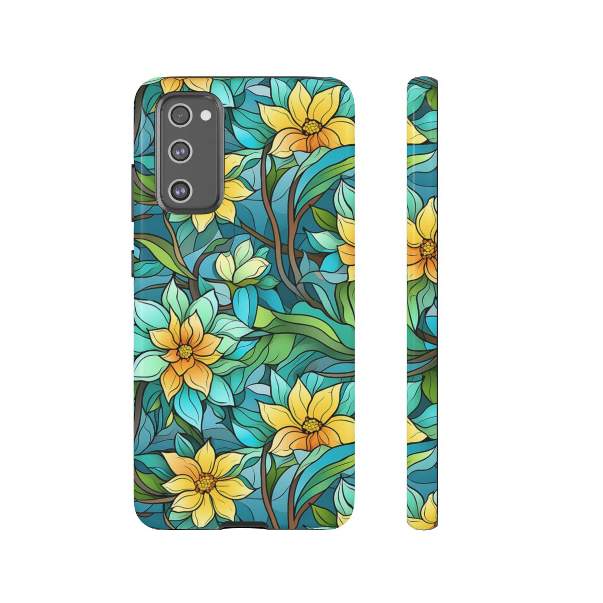Stained Glass Yellow Flowers Tough Case