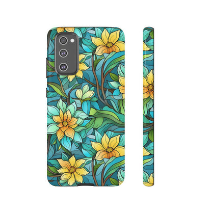 Stained Glass Yellow Flowers Tough Case