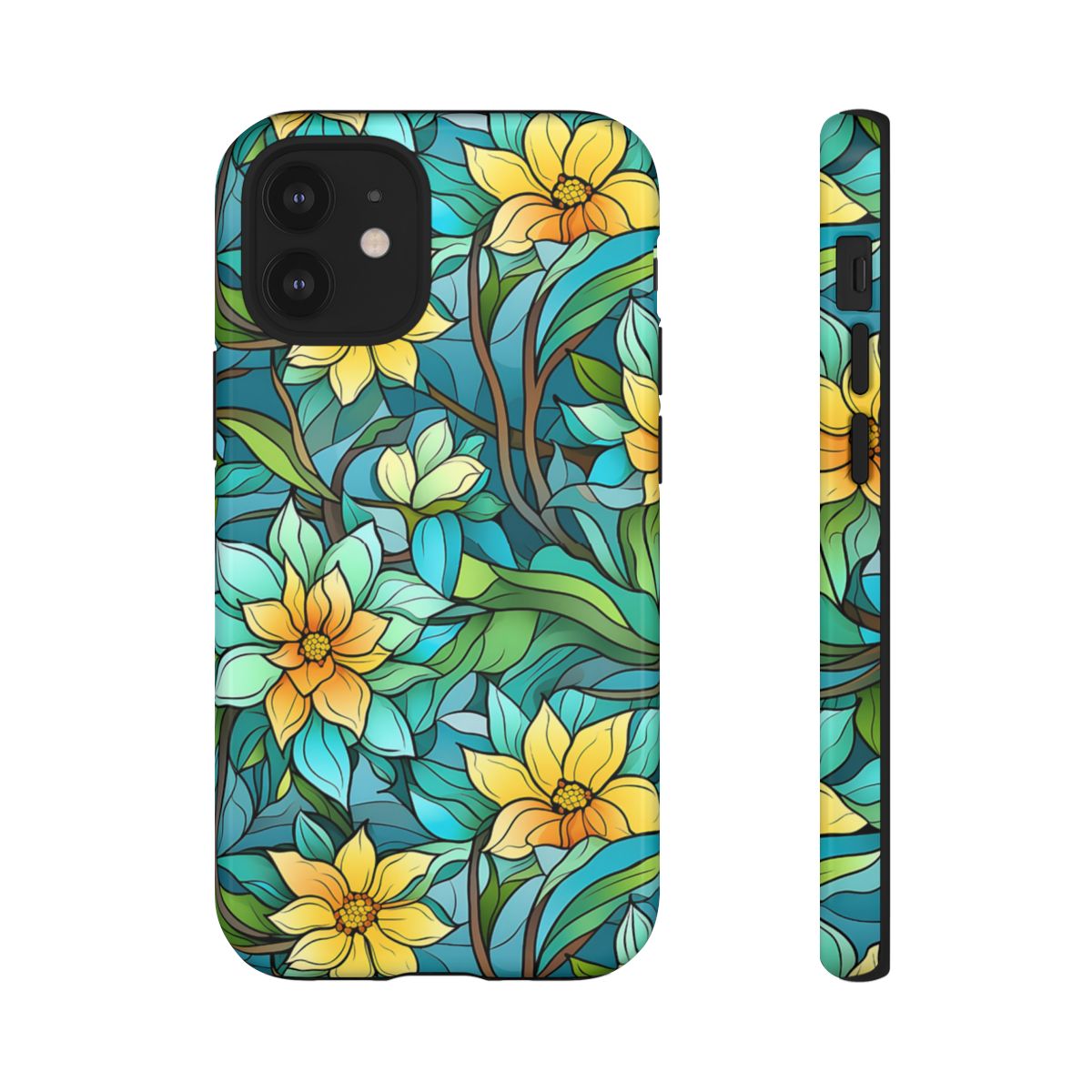 Stained Glass Yellow Flowers Tough Case