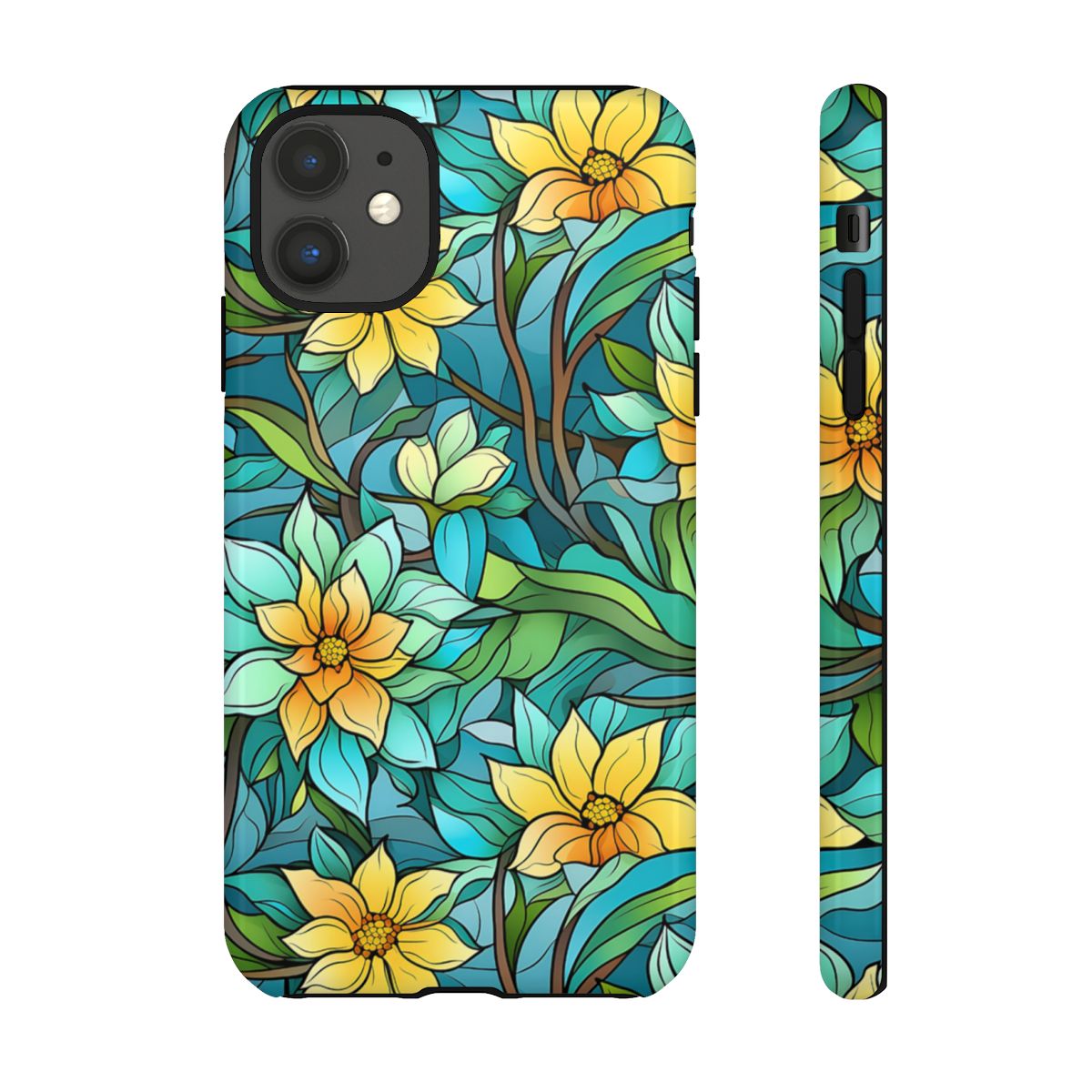 Stained Glass Yellow Flowers Tough Case