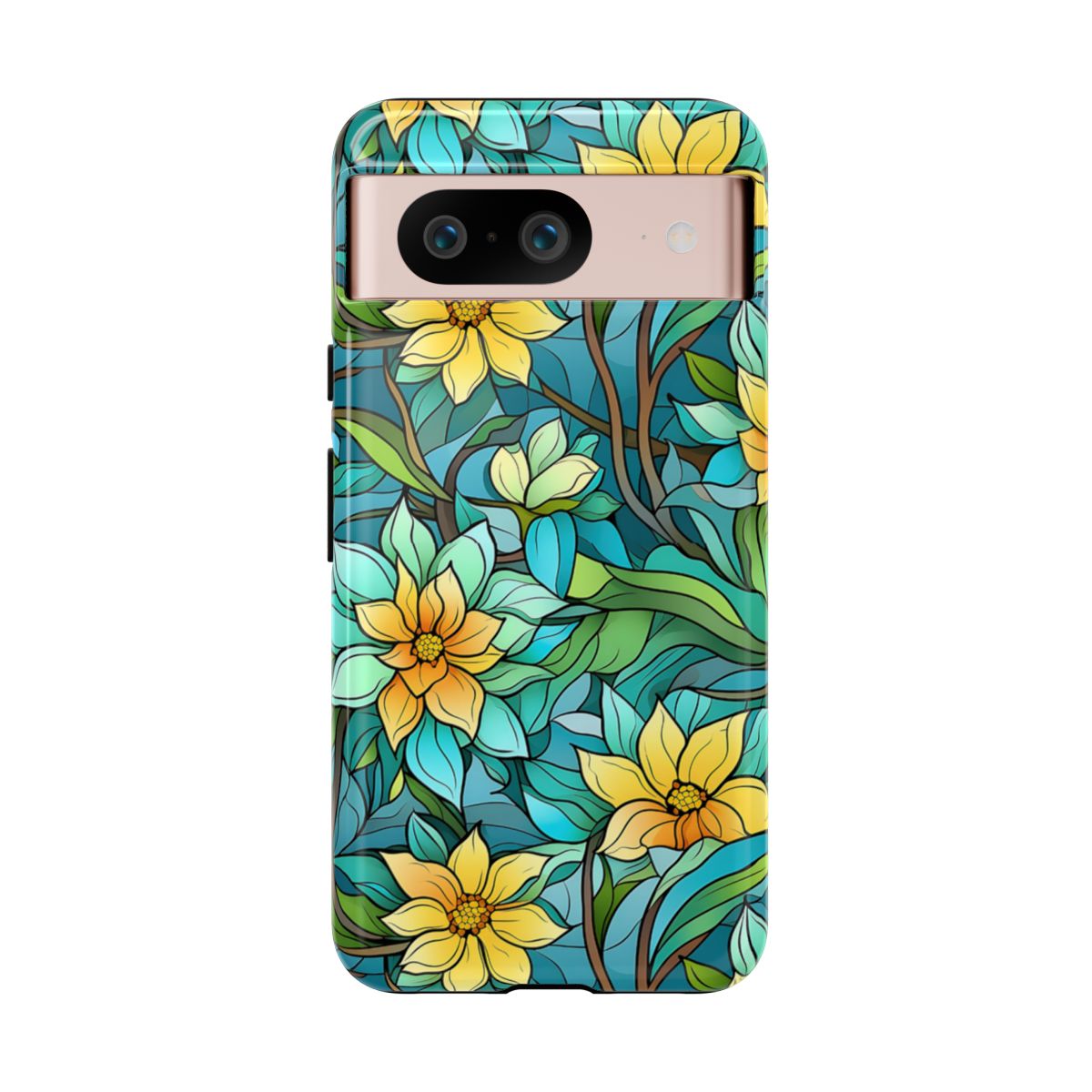 Stained Glass Yellow Flowers Tough Case