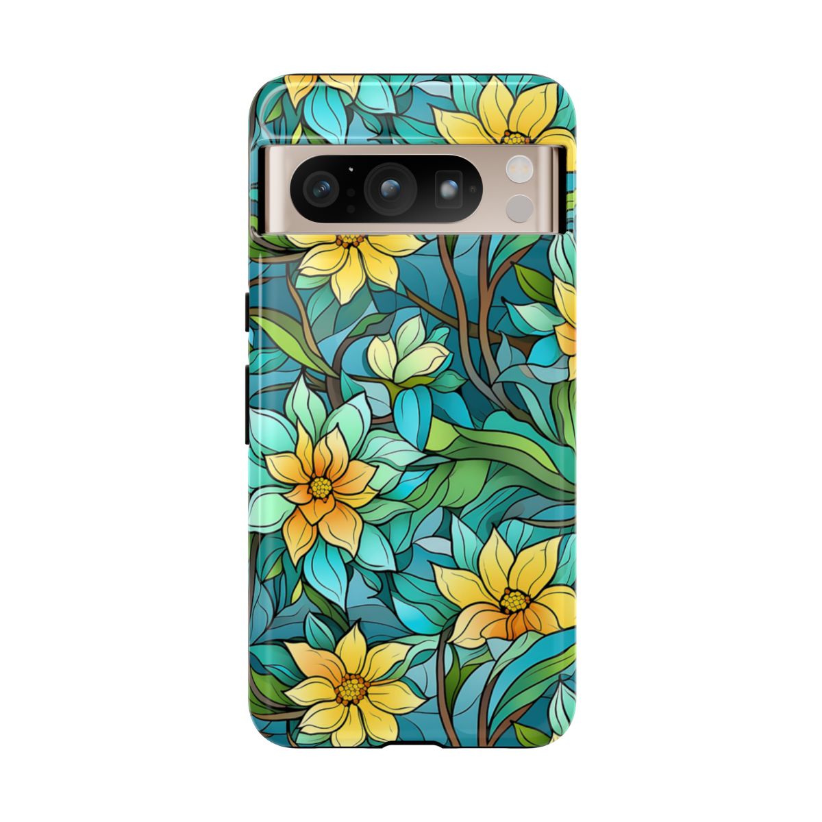 Stained Glass Yellow Flowers Tough Case