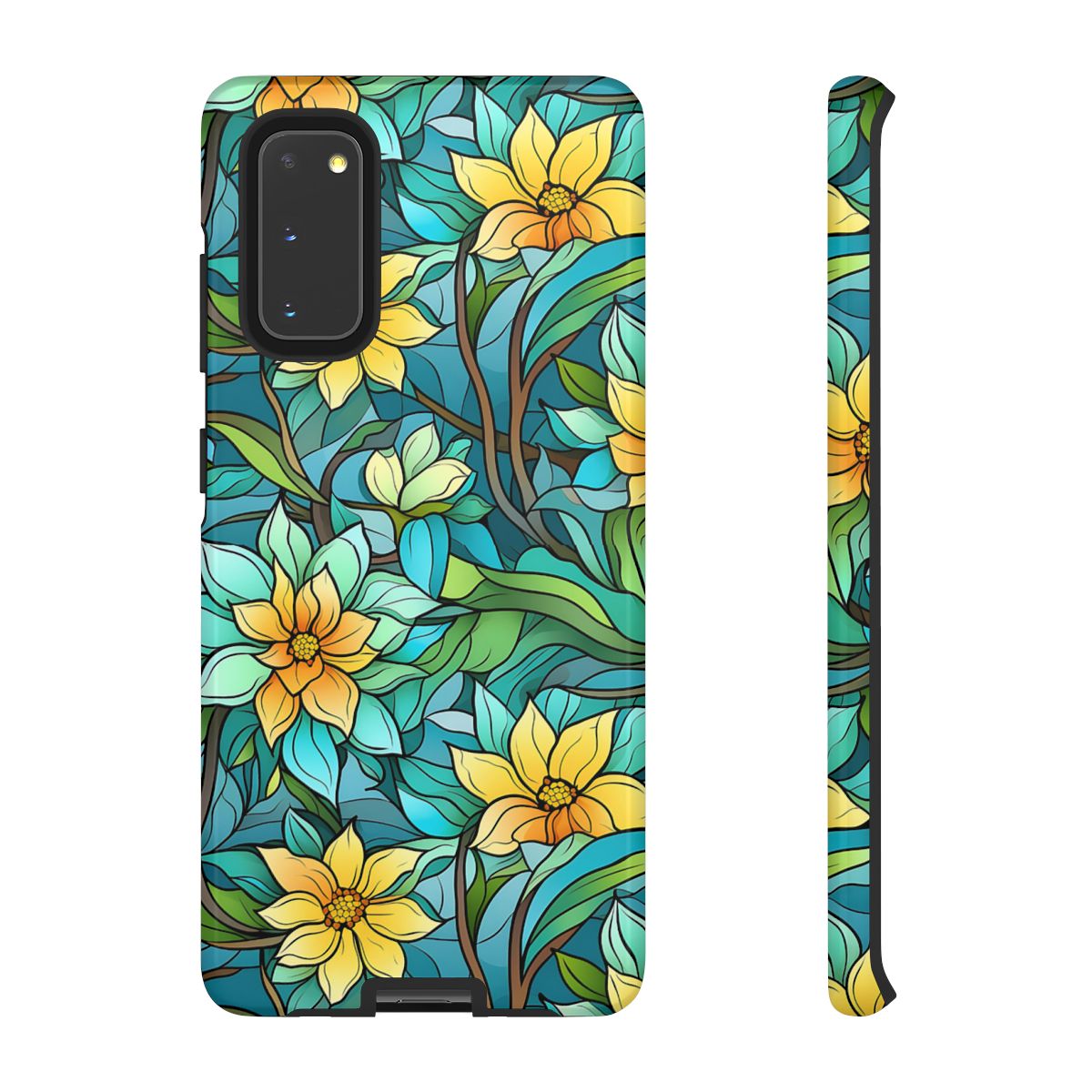 Stained Glass Yellow Flowers Tough Case
