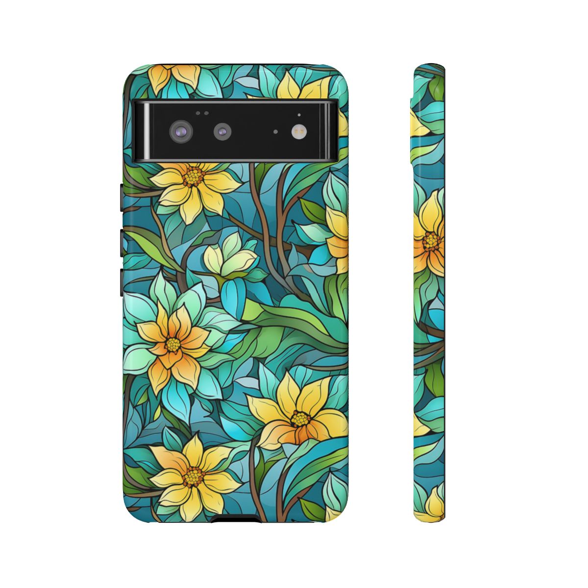 Stained Glass Yellow Flowers Tough Case