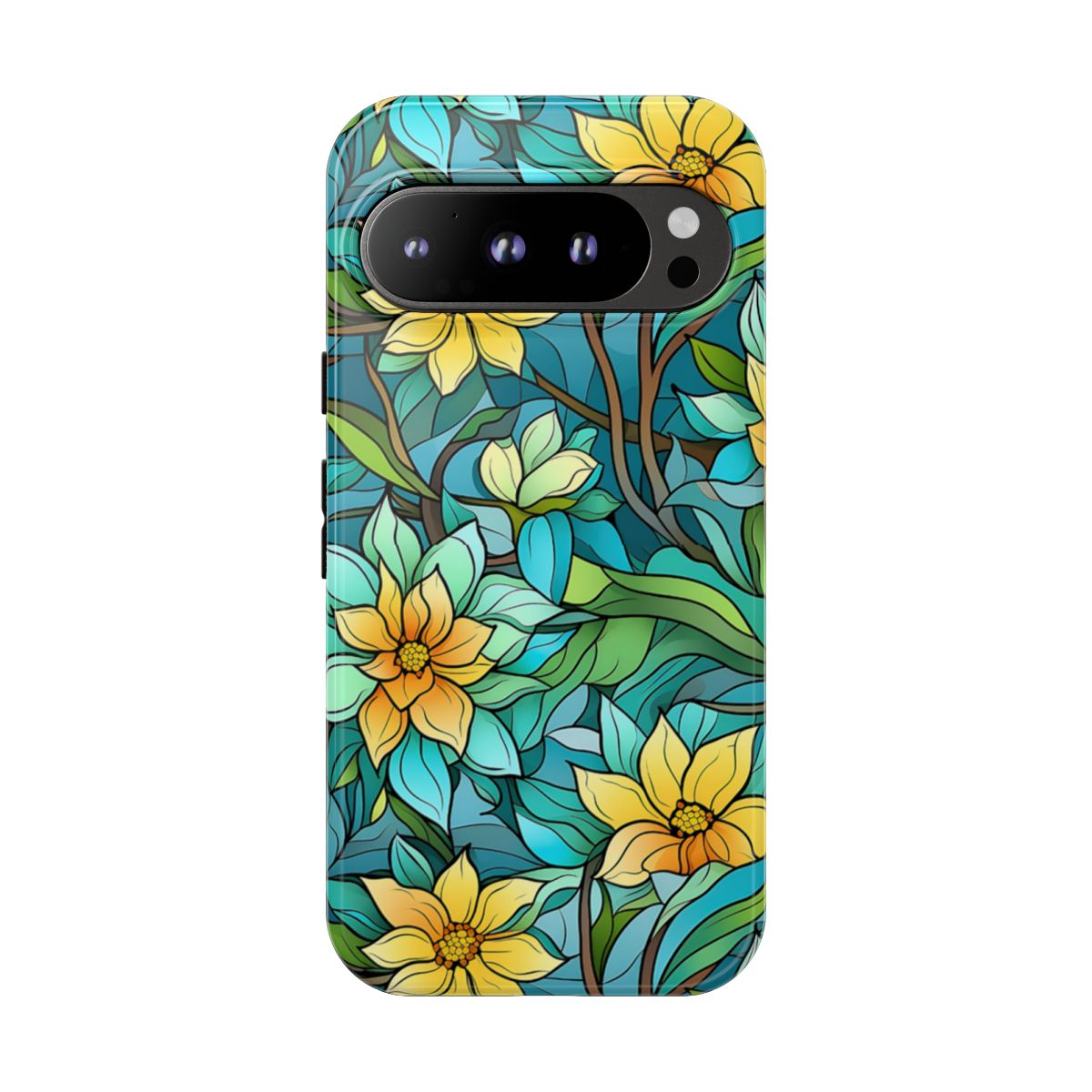 Stained Glass Yellow Flowers Tough Case